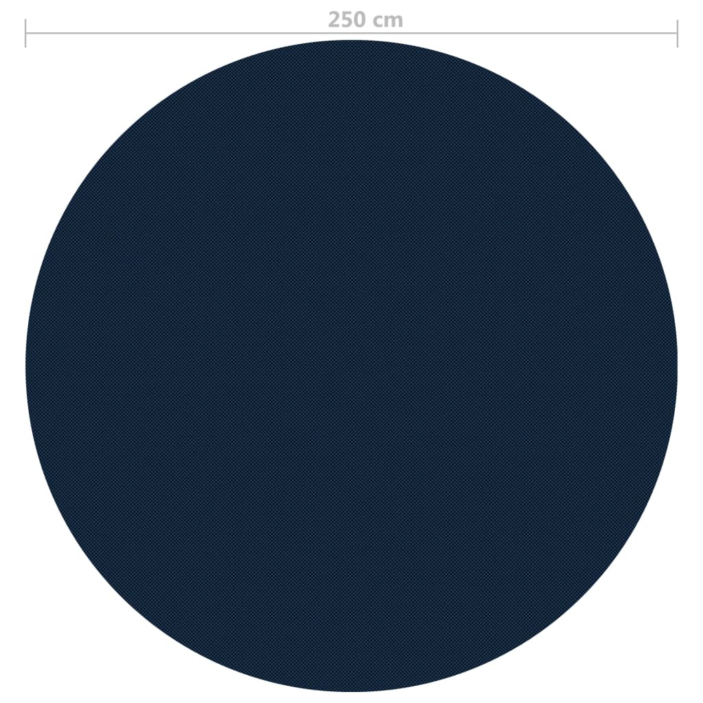 vidaXL Flytende solarduk til basseng PE 250 cm svart og blå