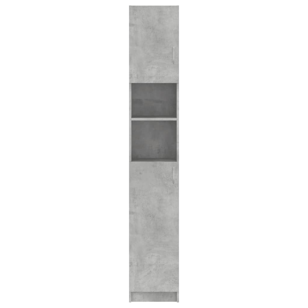 vidaXL Baderomsskap betonggrå 32x25,5x190 cm sponplate