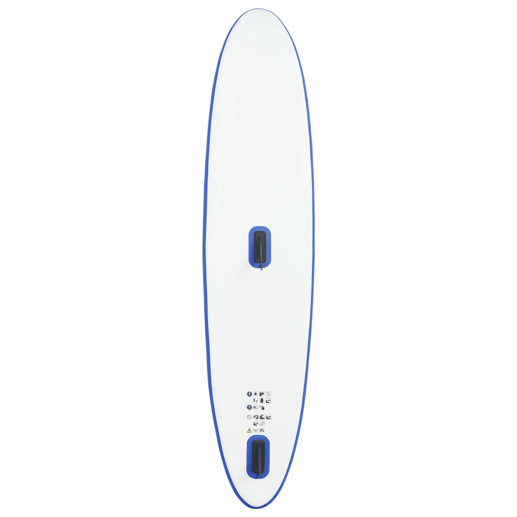 vidaXL Oppblåsbart padlebrettsett med seil blå og hvit
