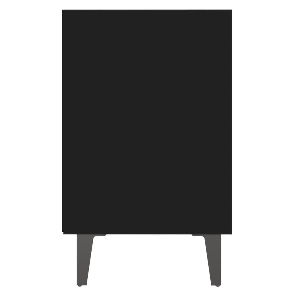 vidaXL Nattbord med metallben 2 stk svart 40x30x50 cm