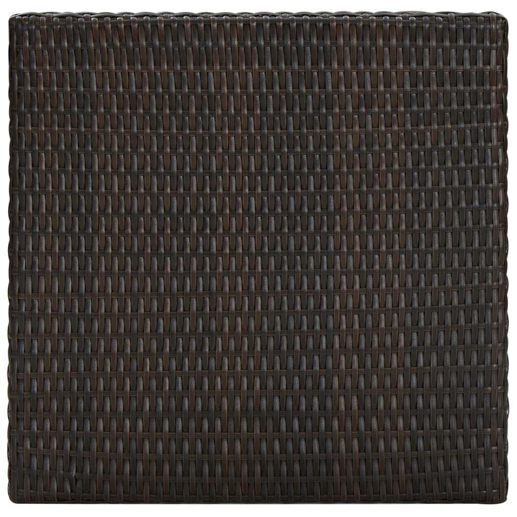 vidaXL Utendørs barbord brun 60,5x60,5x110,5 cm polyrotting