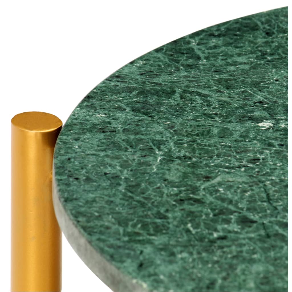 vidaXL Salongbord grønn 60x60x35 cm ekte stein med marmorstruktur