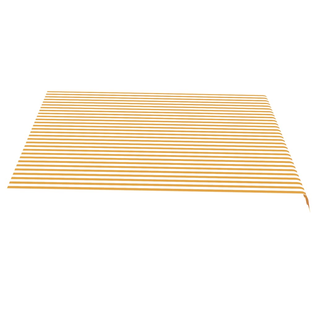 vidaXL Erstatningsduk for markise gul og hvit 4x3,5 m