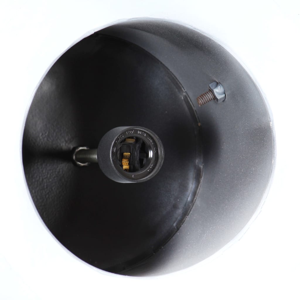vidaXL Industriell hengelampe 25 W svart rund mangotre 52 cm E27