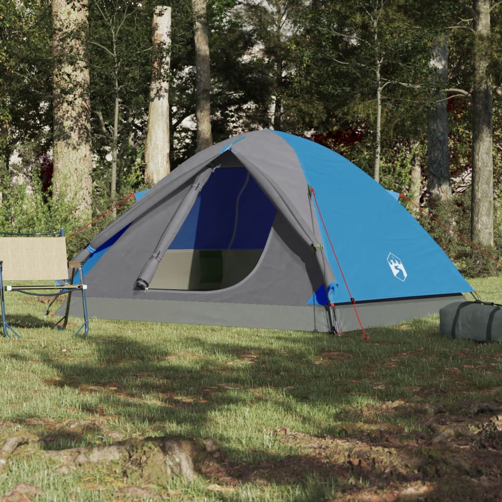 vidaXL Kuppeltelt for camping 6 personer blå vanntett