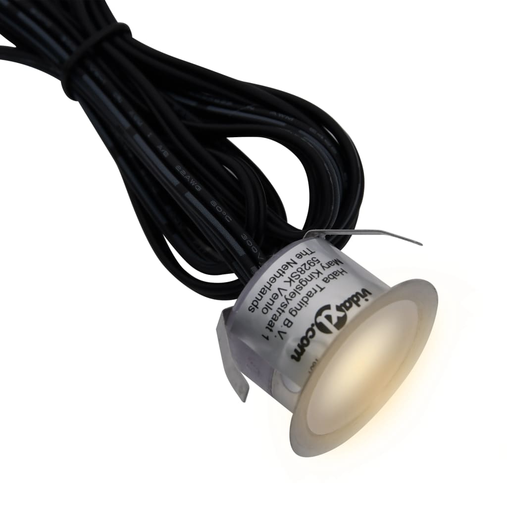 vidaXL LED-bakkelys 10 stk varm hvit