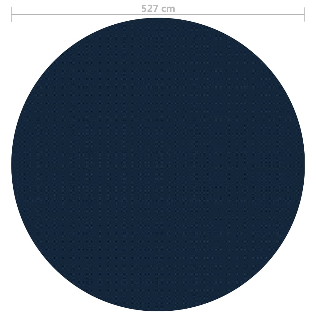 vidaXL Flytende solarduk til basseng PE 527 cm svart og blå