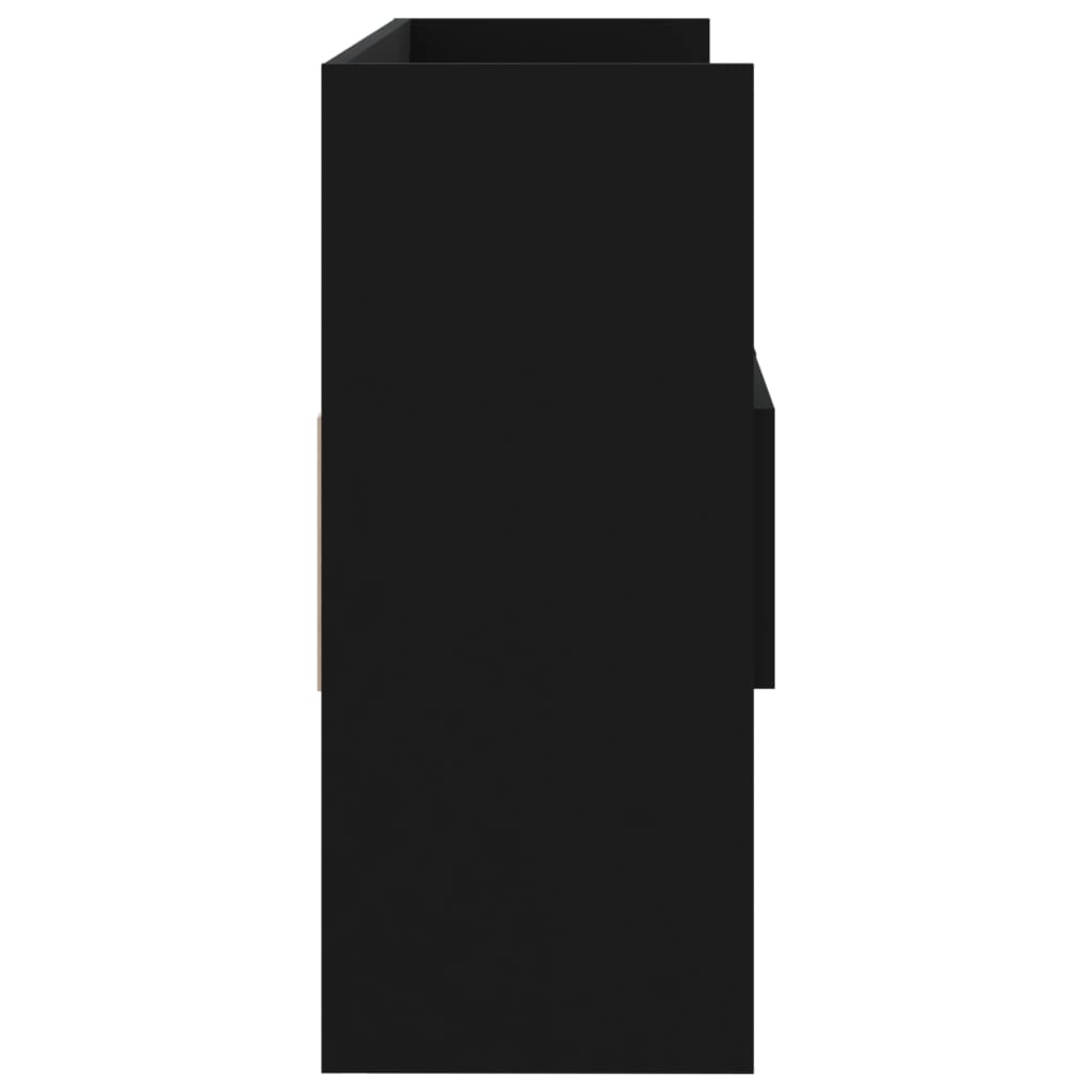 vidaXL Skjenk svart 105x30x70 cm sponplate