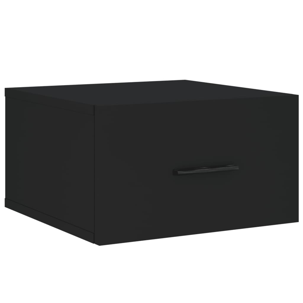 vidaXL Veggmonterte nattbord 2 stk svart 35x35x20 cm