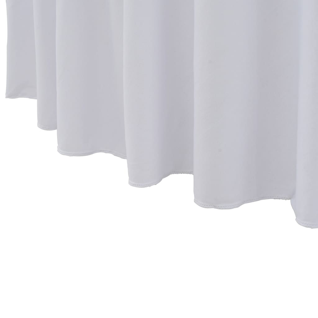 vidaXL Elastisk bordduk med skjørt 2 stk 150x74 cm hvit