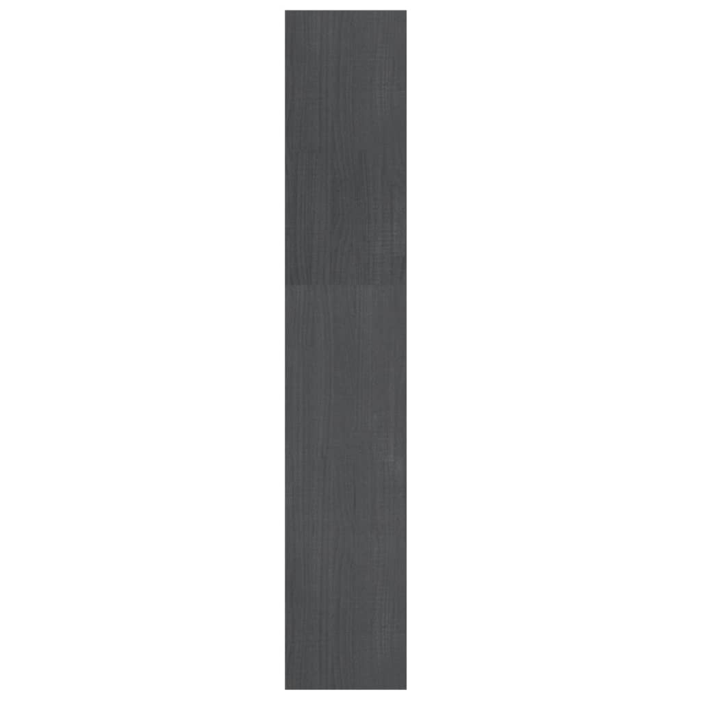 vidaXL Bokhylle/romdeler grå 100x30x167,5 cm heltre furu