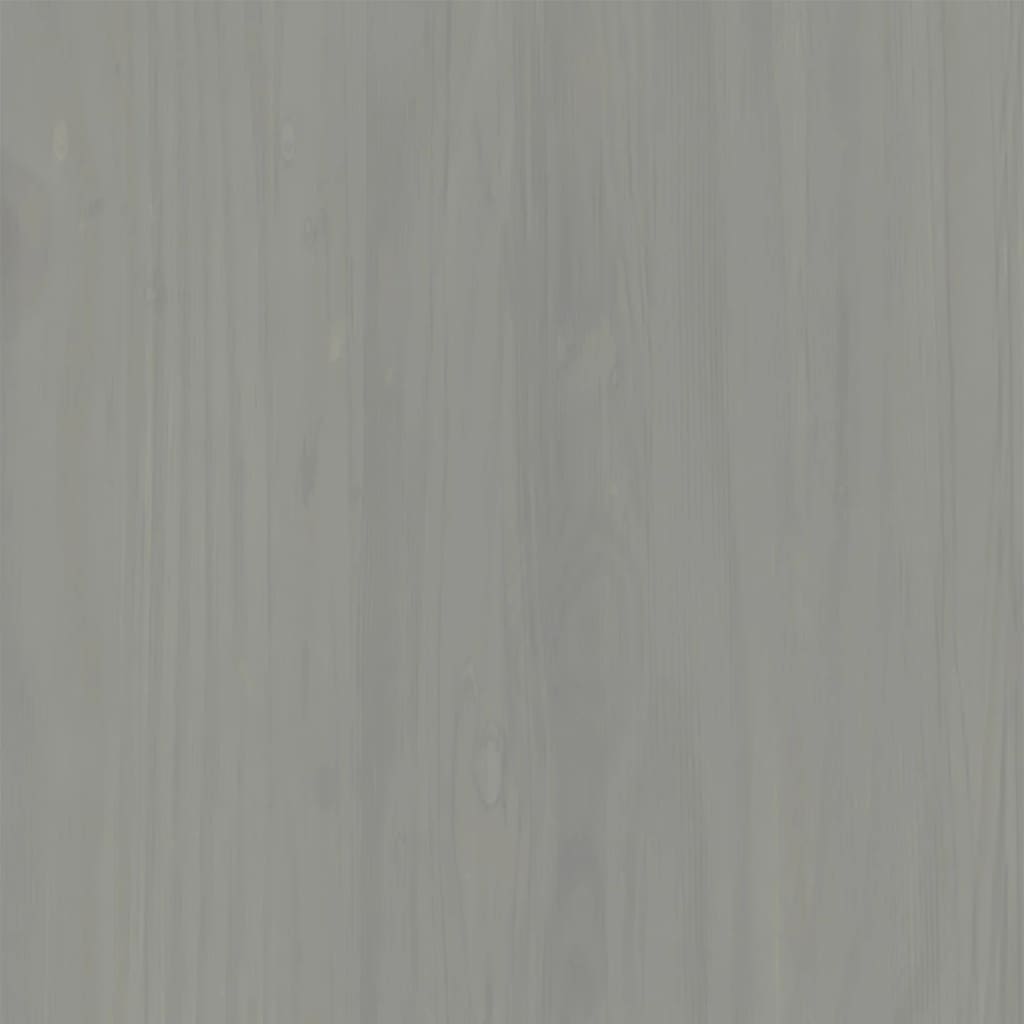 vidaXL Nattbord VIGO grå 42x35x42 cm heltre furu