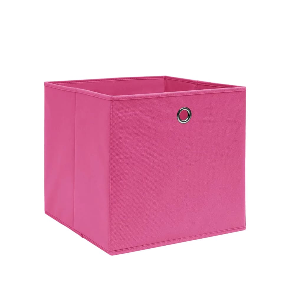 vidaXL Oppbevaringsbokser 4 stk uvevd stoff 28x28x28 cm rosa