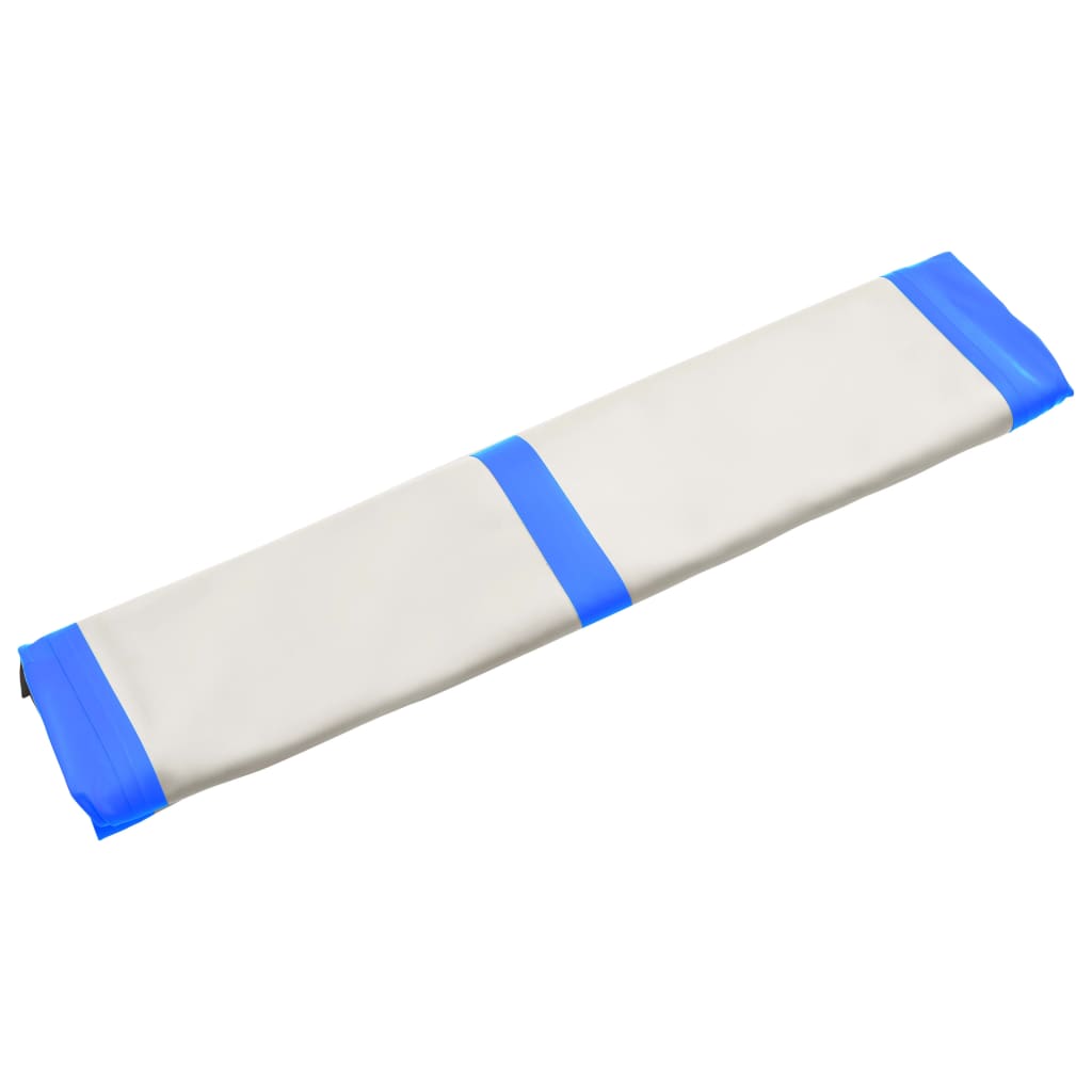 vidaXL Oppblåsbar gymnastikkmatte med pumpe 200x200x20 cm PVC blå