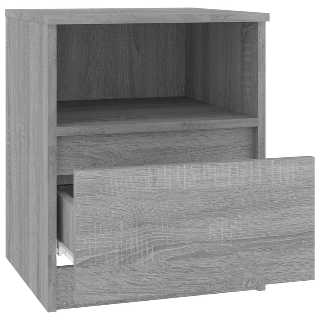 vidaXL Nattbord grå sonoma 40x40x50 cm konstruert tre
