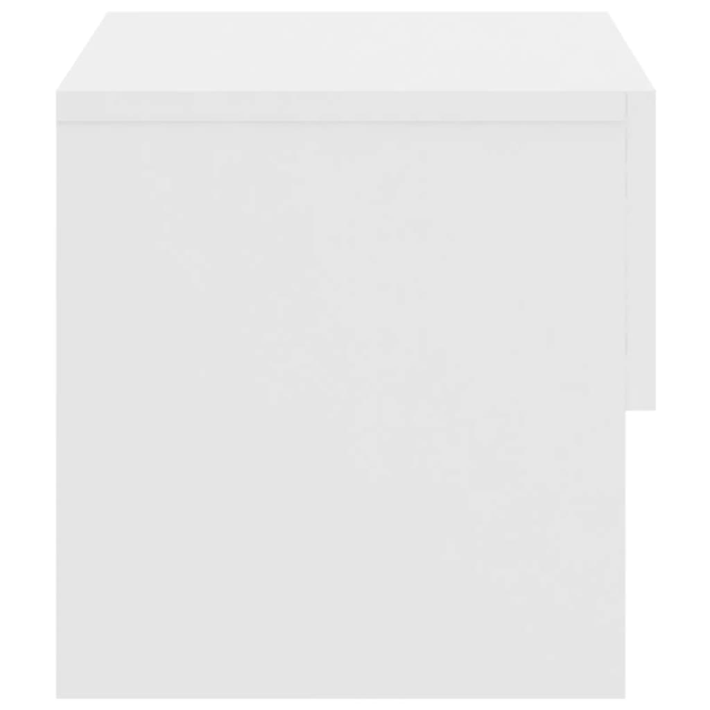 vidaXL Veggmonterte nattbord 2 stk høyglans hvit
