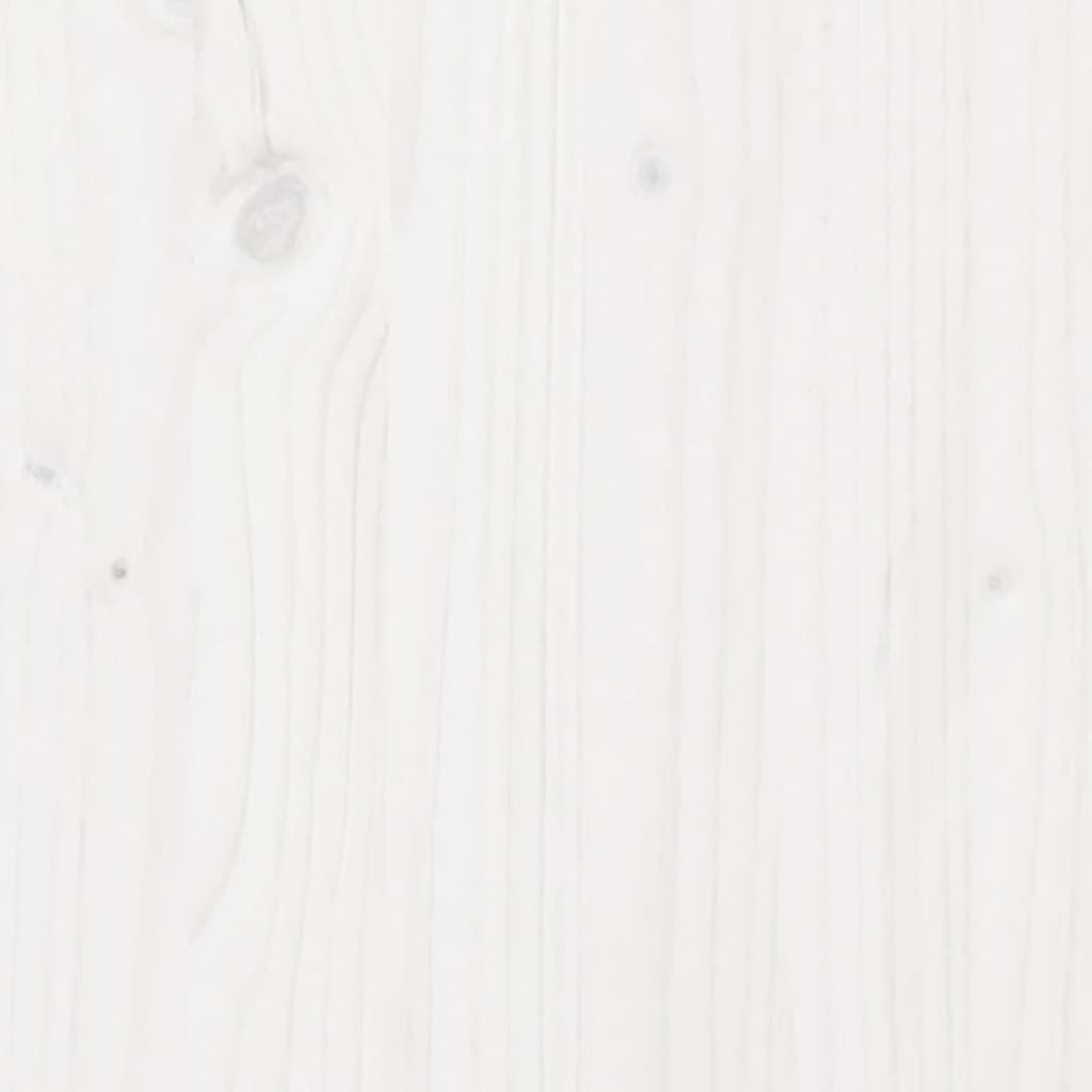 vidaXL Pottebord med hylle hvit 82,5x50x75 cm heltre furu