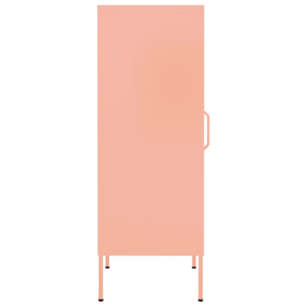 vidaXL Oppbevaringsskap rosa 42,5x35x101,5 cm stål