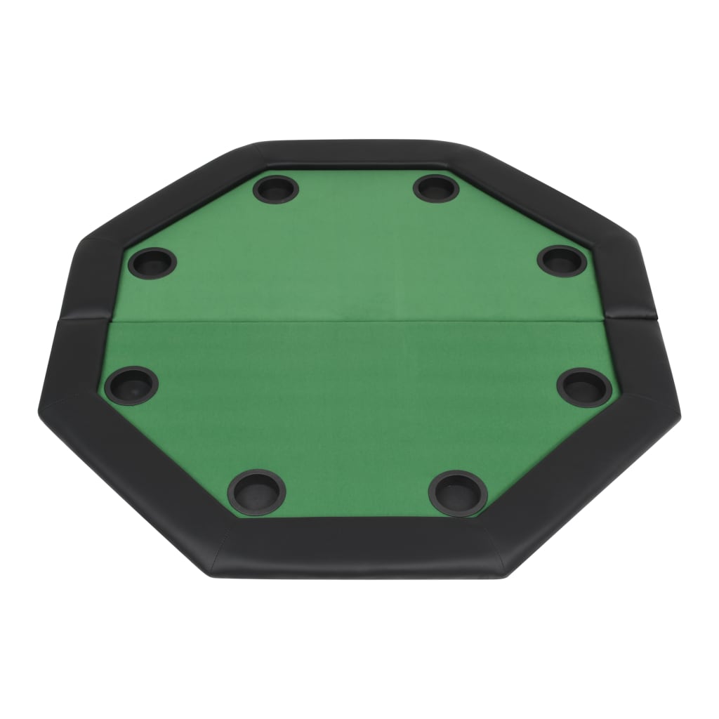 vidaXL 8-spiller pokerbord sammenleggbar 2 delt åttekantet grønn
