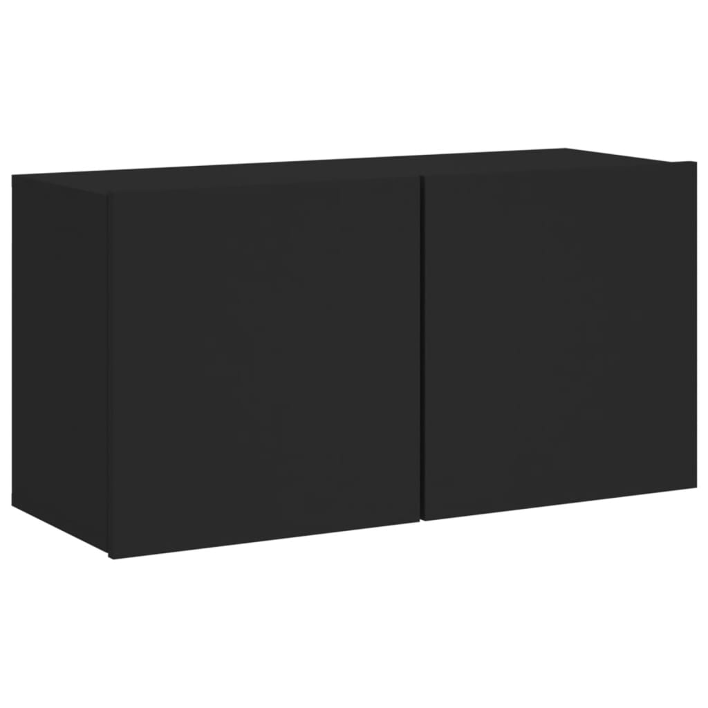 vidaXL Vegghengte TV-enheter 5 deler svart konstruert tre