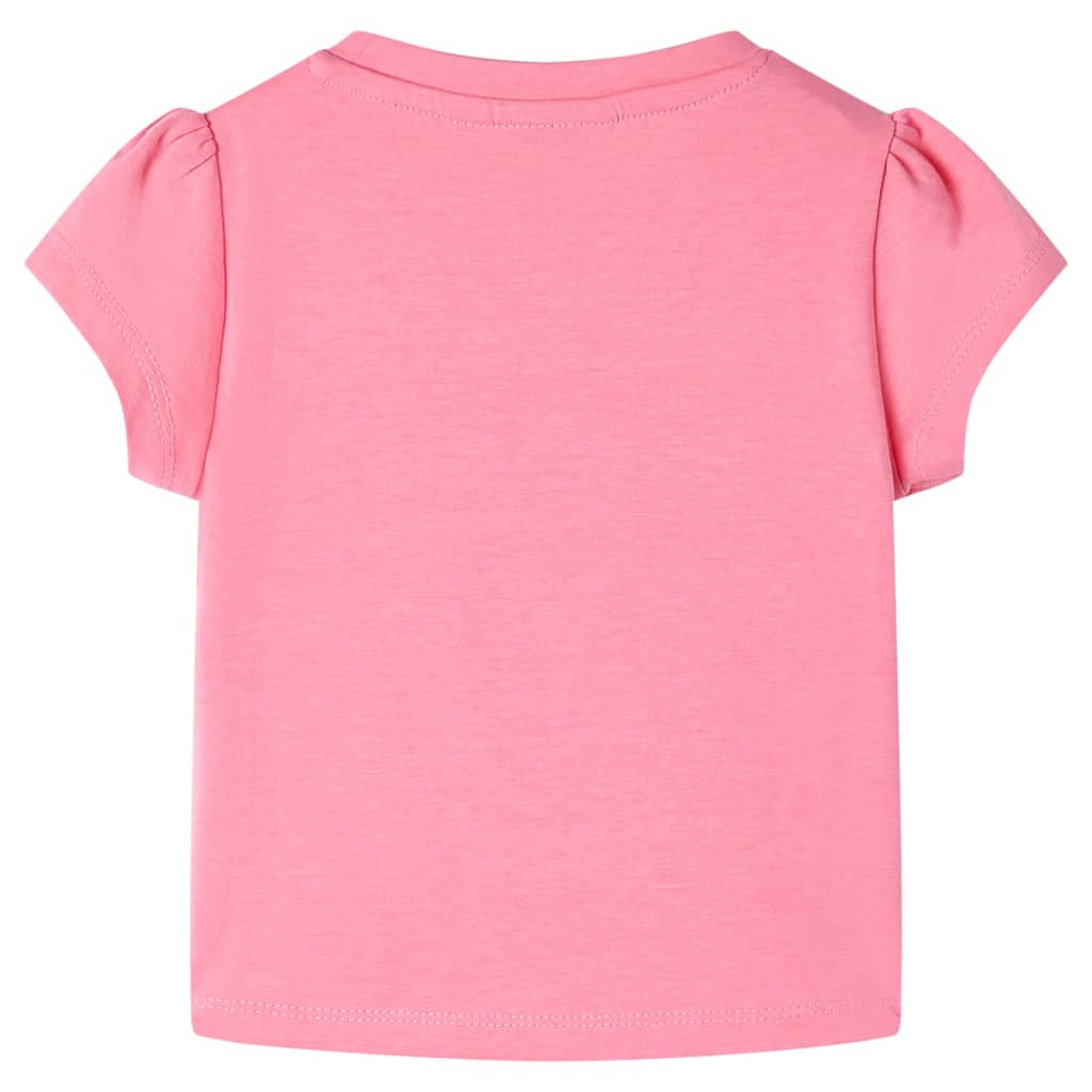 T-skjorte for barn knallfluorosa 92