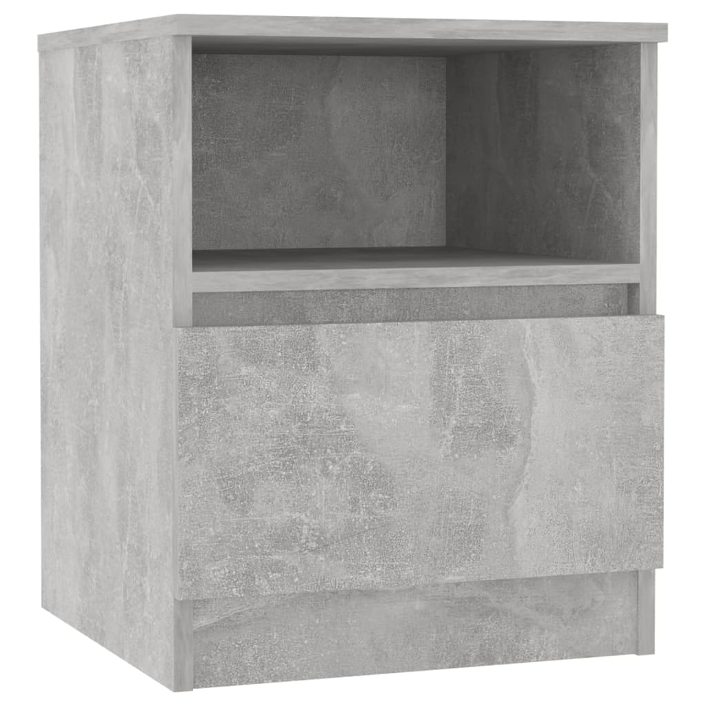 vidaXL Nattbord betonggrå 40x40x50 cm sponplate