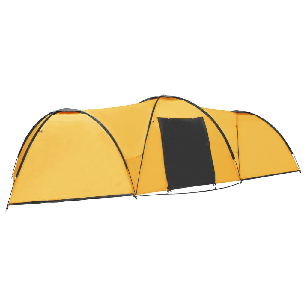 vidaXL Campingtelt igloformet 650x240x190 cm for 8 personer gul