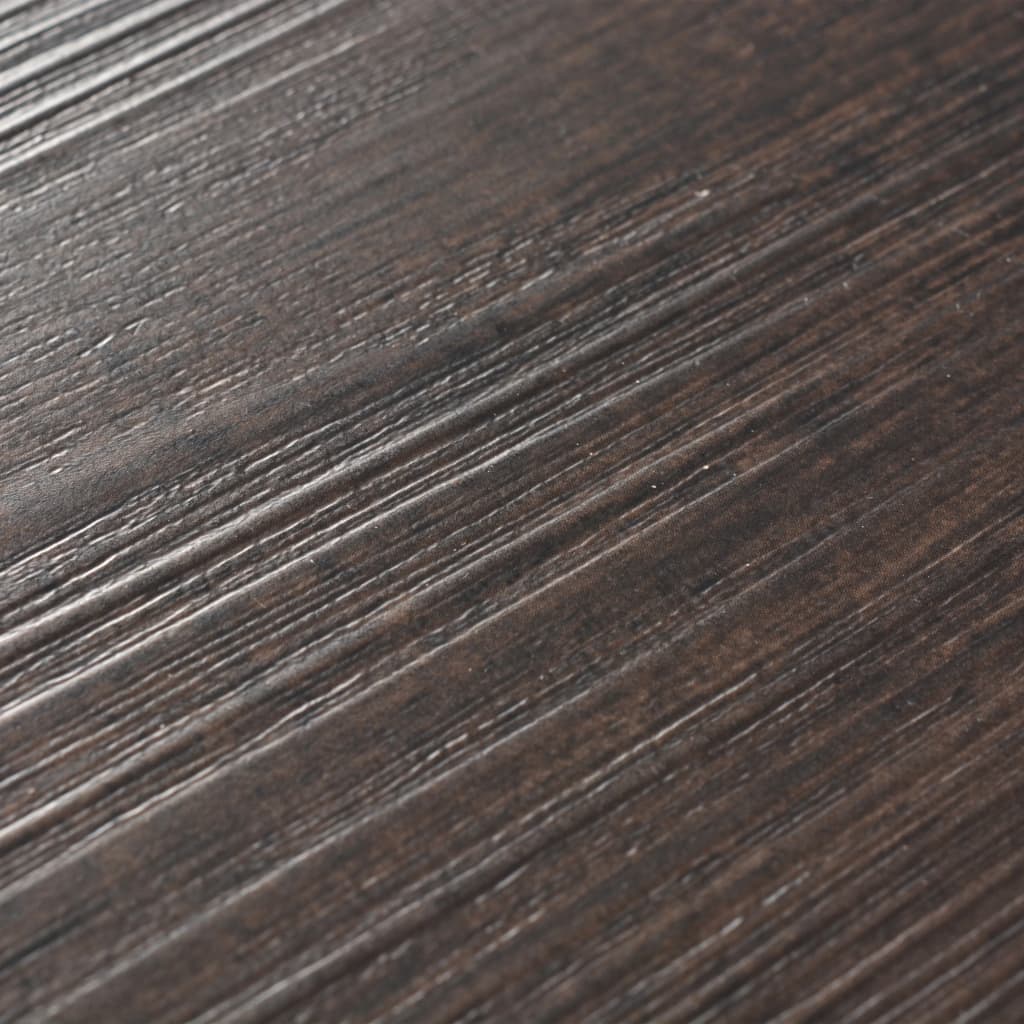 vidaXL Selvklebende gulvplanker PVC 5,02 m² 2 mm mørkebrun