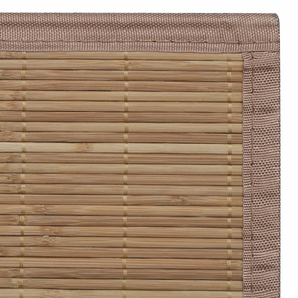 Teppe naturlig bambus rektangulært 150 x 200 cm
