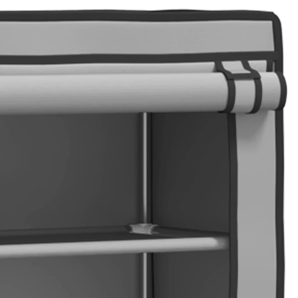 vidaXL Hylle til vaskemaskin 2 etasjer grå 71x29,5x170,5 cm jern