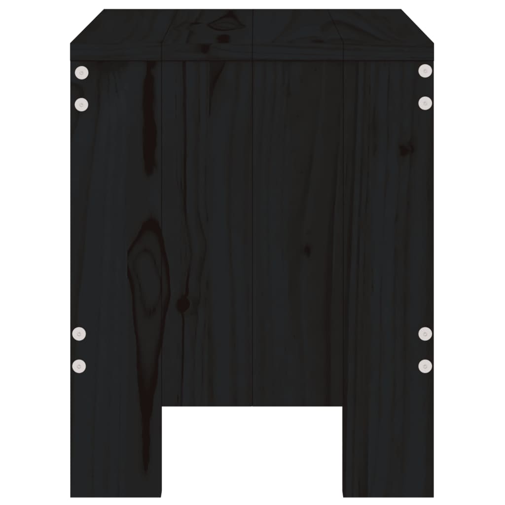vidaXL Hagekrakker 2 stk svart 40x36x45 cm heltre furu