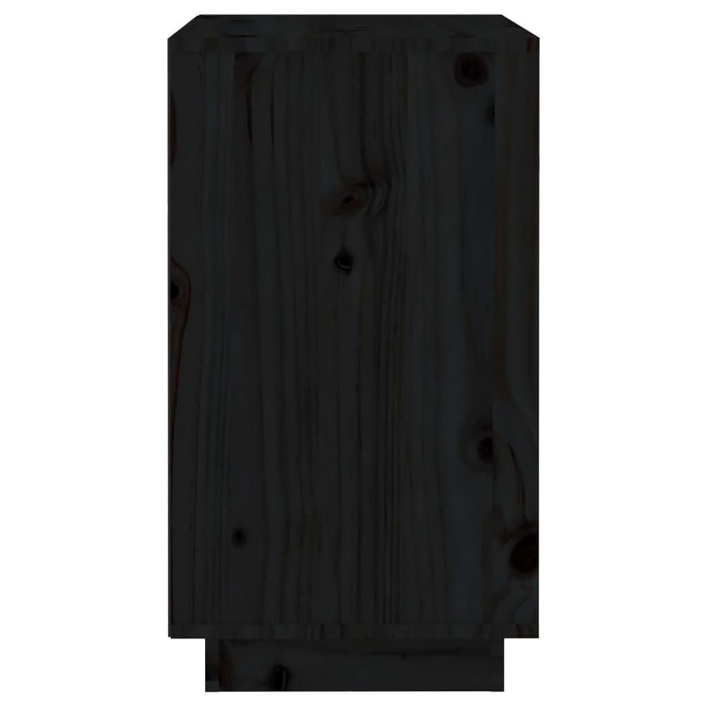 vidaXL Vinhylle svart 55,5x34x61 cm heltre furu