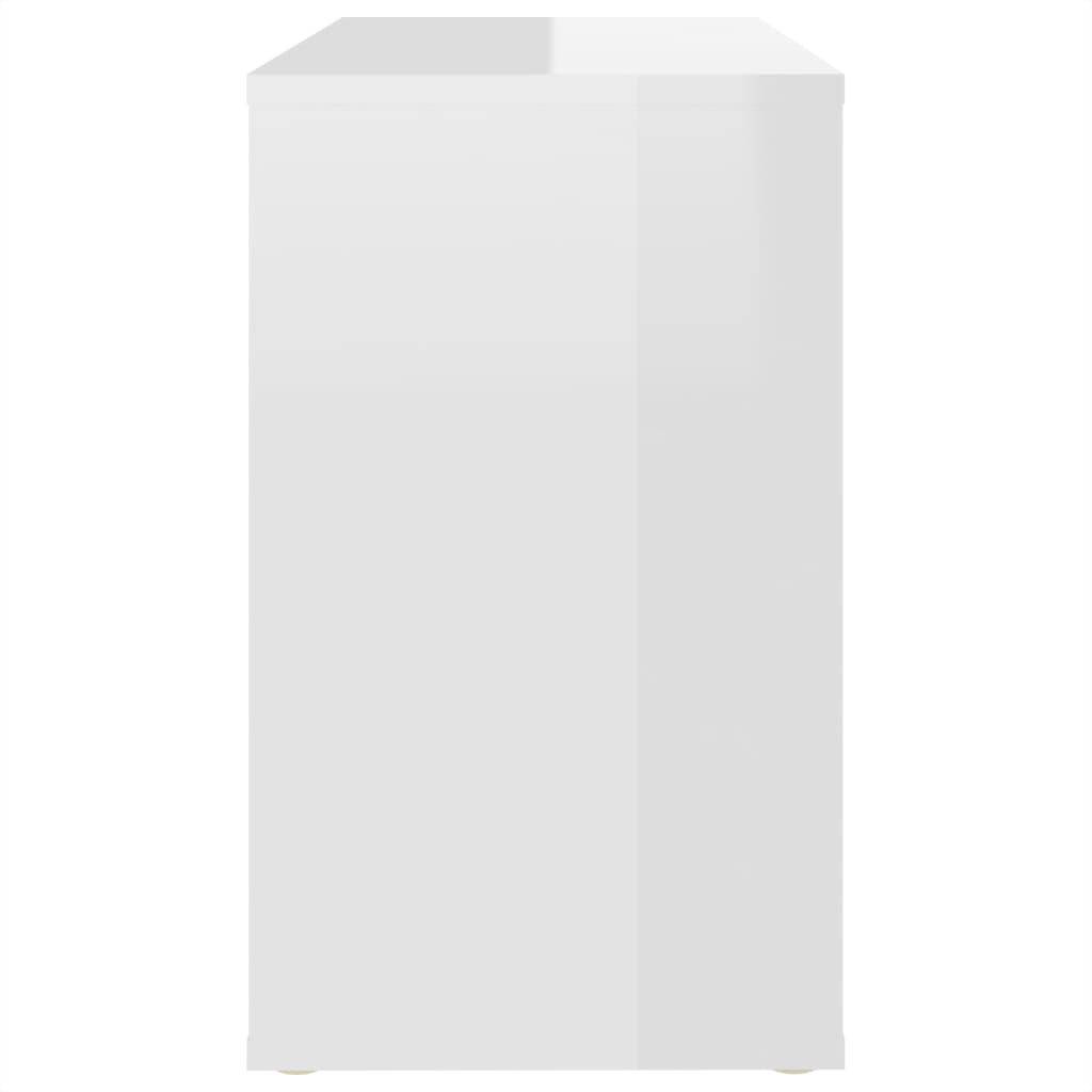 vidaXL Sideskap høyglans hvit 60x30x50 cm sponplate