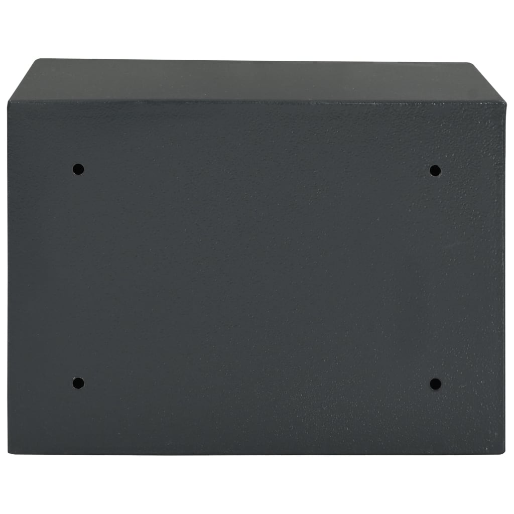 vidaXL Mekanisk safe mørkegrå 35x25x25 cm stål