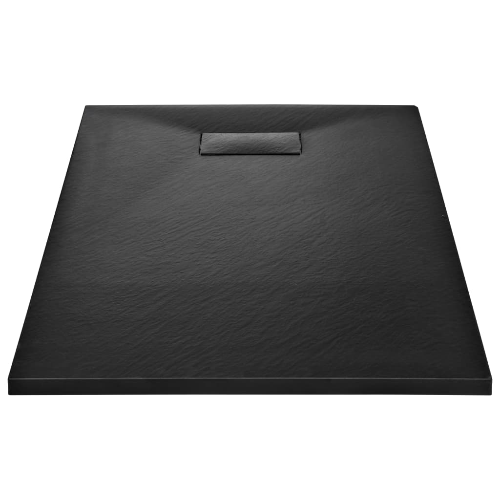 vidaXL Dusjbrett SMC svart 120x70 cm