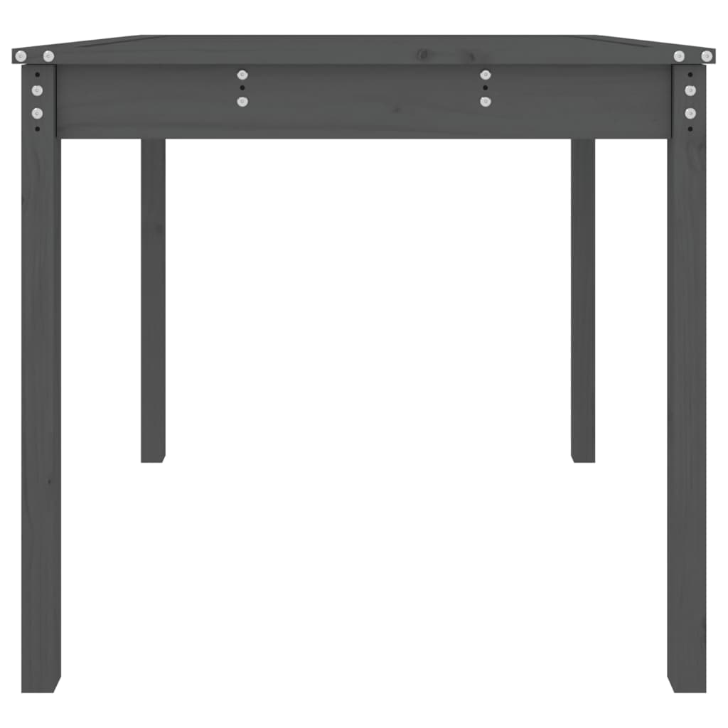 vidaXL Hagebord grå 82,5x82,5x76 cm heltre furu