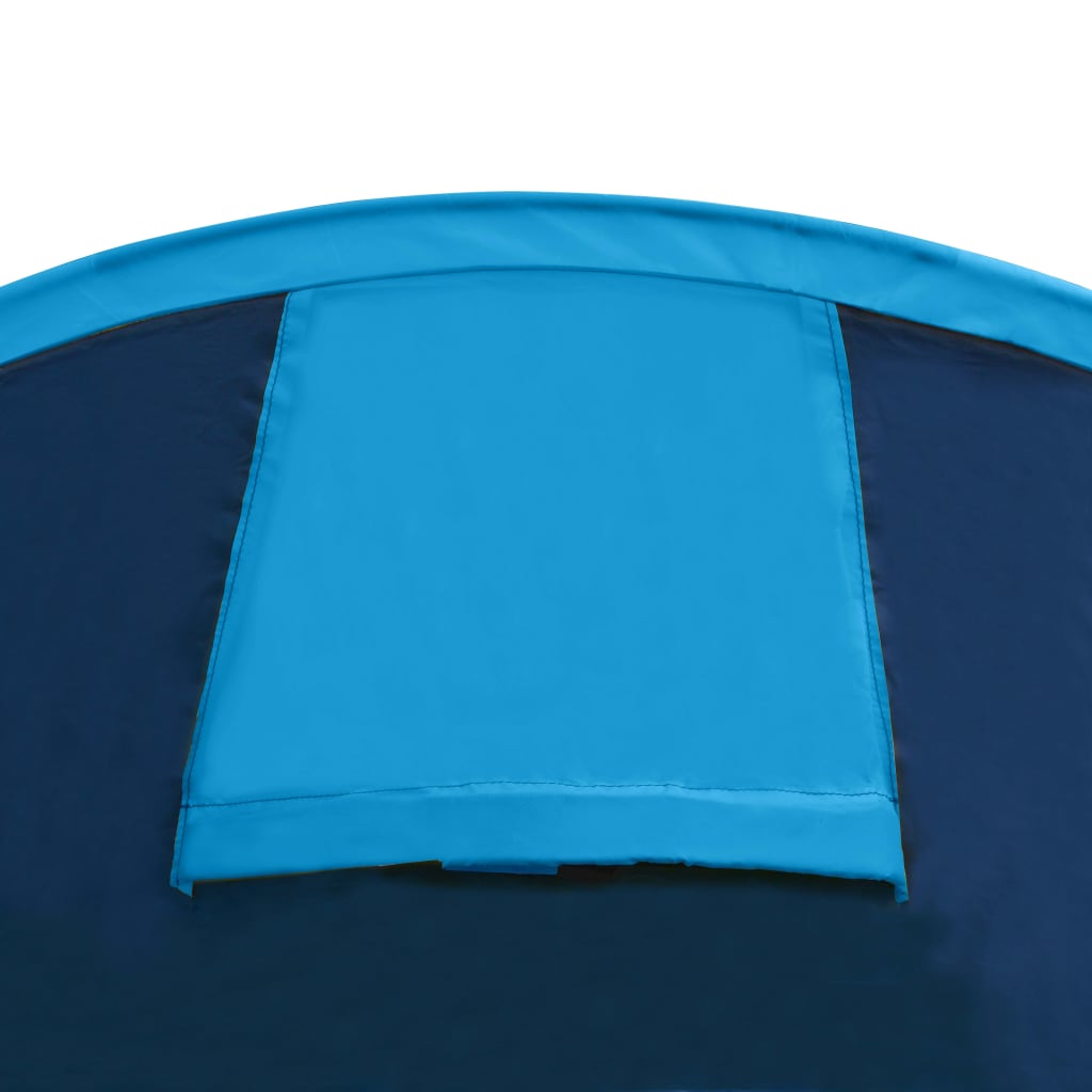 vidaXL Campingtelt 4 personer marineblå/lyseblå