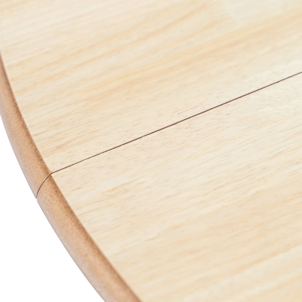 vidaXL Spisebord hvit og brun 106 cm heltre gummitre