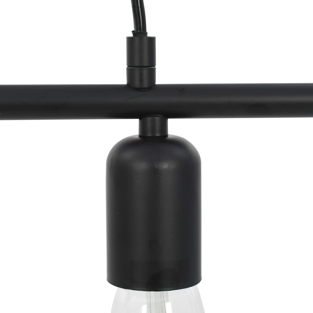 vidaXL Taklampe med glødelamper 2 W svart 80 cm E27