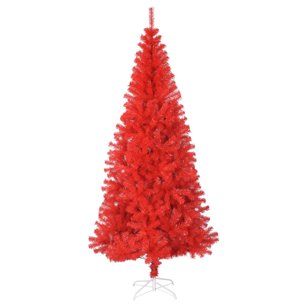 vidaXL Kunstig juletre med stativ rød 180 cm PVC