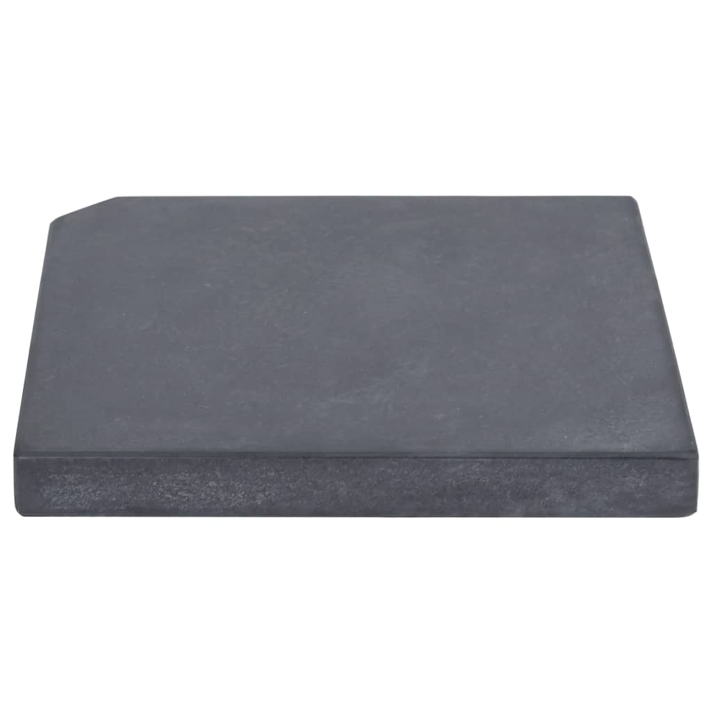 vidaXL Vektplate for parasoll svart granitt firkantet 25 kg
