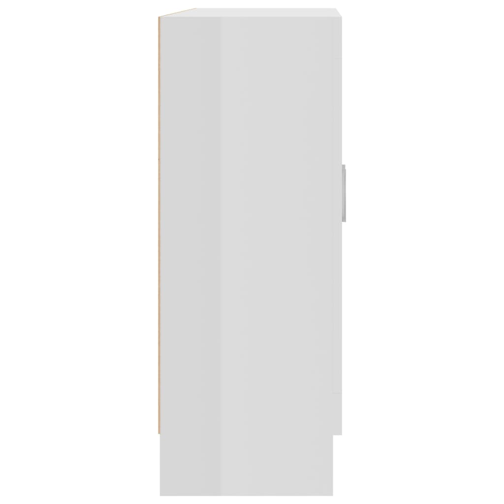 vidaXL Bokhylle høyglans hvit 82,5x30,5x80 cm sponplate