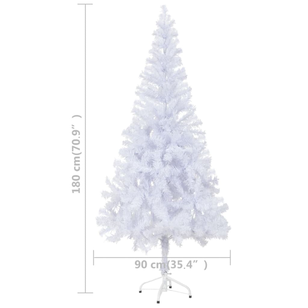 vidaXL Forhåndsbelyst kunstig juletre med stativ 180 cm 620 grener
