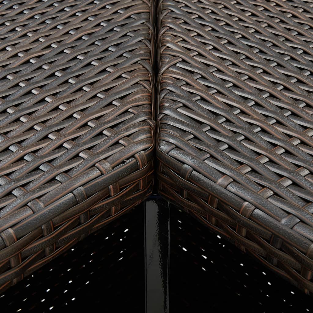 vidaXL Hjørnebarbord brun 100x50x105 cm polyrotting