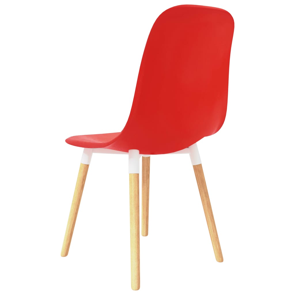 vidaXL Spisestoler 4 stk rød plast