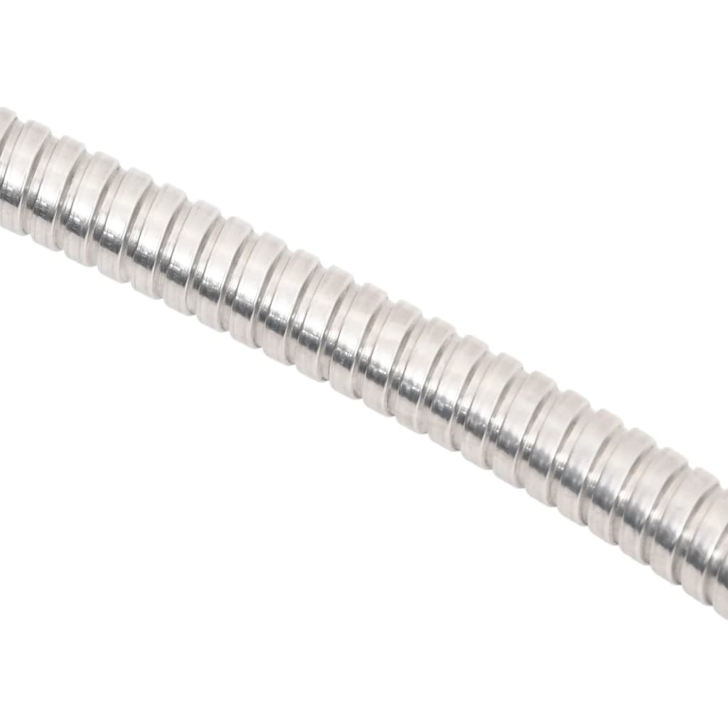 vidaXL Hageslange med sprøytedyse sølv 0,6" 7,5 m rustfritt stål