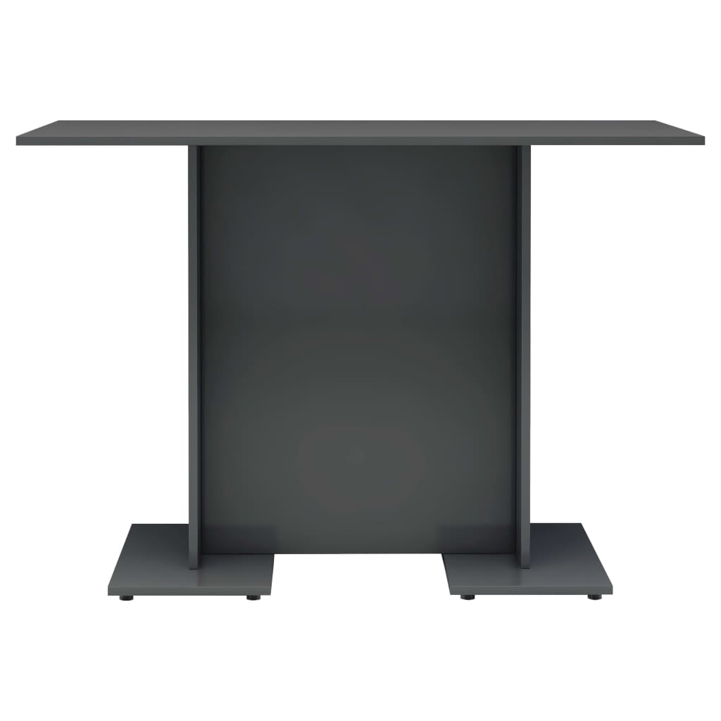 vidaXL Spisebord høyglans grå 110x60x75 cm sponplate