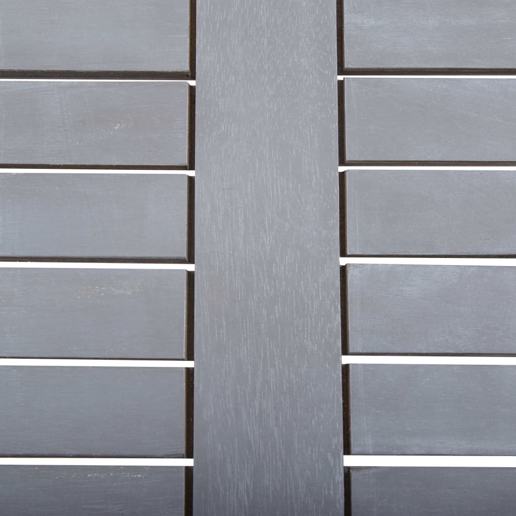 vidaXL Hagebord grå 80x80x74 cm heltre akasie