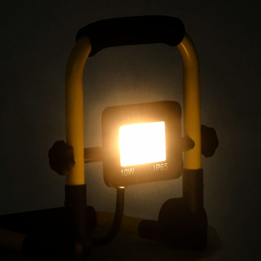 vidaXL LED-flomlys med håndtak 10 W