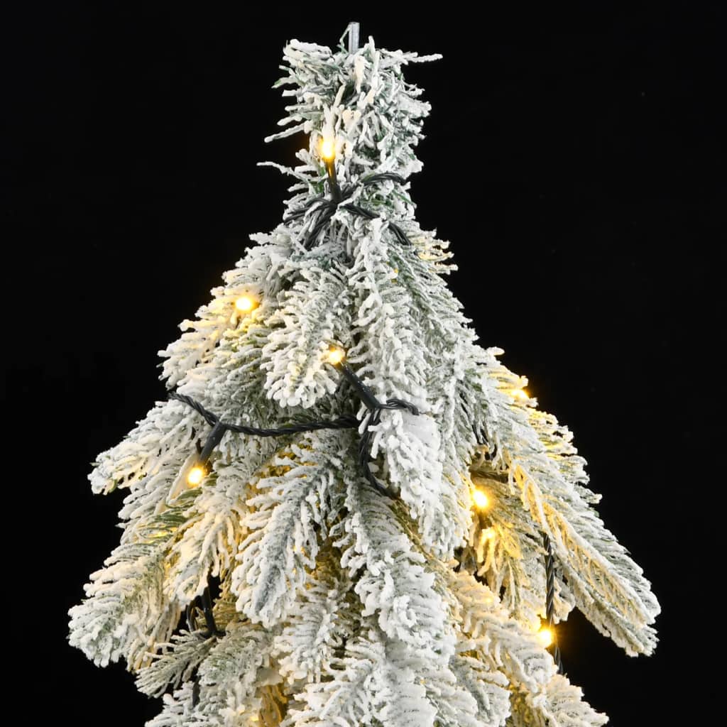 vidaXL Kunstig juletre med 150 LED og flokket snø 150 cm